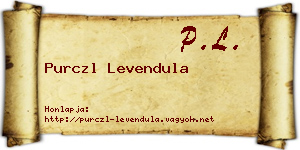 Purczl Levendula névjegykártya